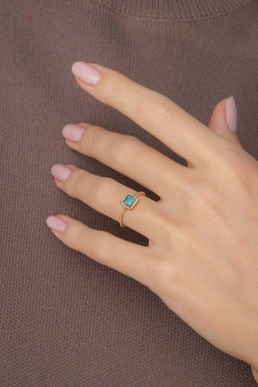 Jayne Square Turquoise Ring